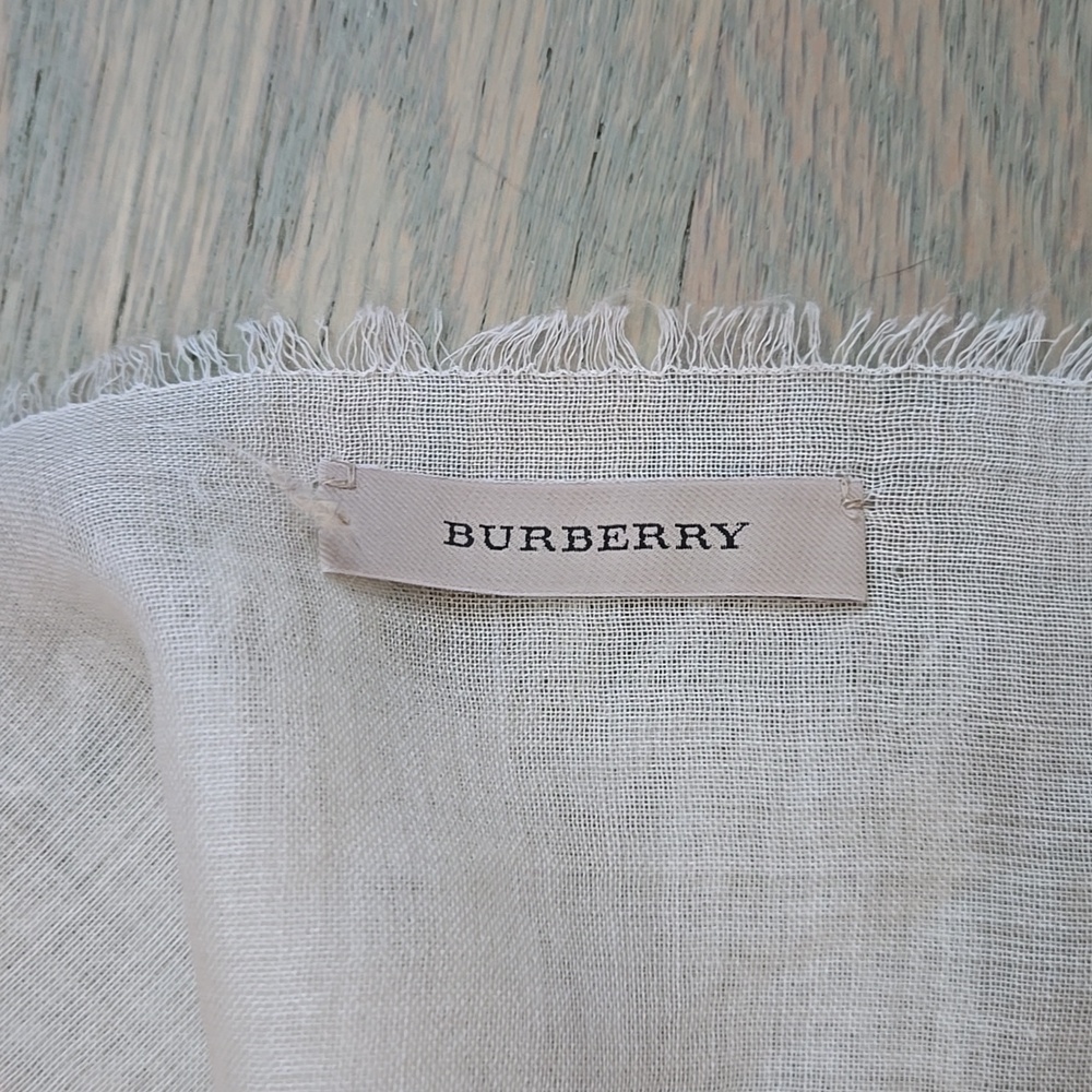 Burberry Pink & White Plaid Scarf - Picture 2 of 5